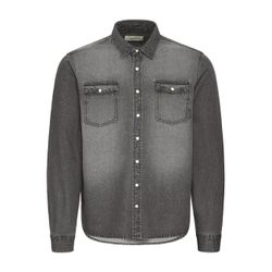 VAN GRAAF Blend Herren Grau Jeanshemd Regular Fit Baumwolle Mittel - Bild 3
