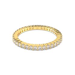 Swarovski Matrix Vittore Ring, Rundschliff, 18K Goldbeschichtet Weiß Größe 58 - Image 4