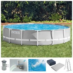 INTEX Rundpool »Prism Rondo«, Rund, BxH: 457x107 cm, hellgrau - Image 5