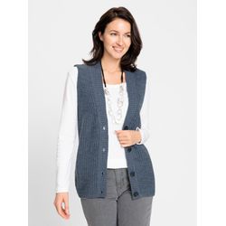 Sheego Damen Rauchblau Strickweste - Bild 3