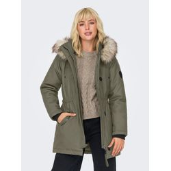 Only - Onliris Fur Winter Parka Otw Cc Stone Gray - Gr. - M - Bild 4