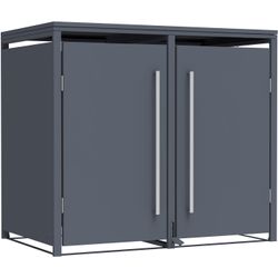 Westmann Anthrazit Mülltonnenbox "Pedura 2" Bxtxh: 132X80x116 Cm Für 2X240 L Mülltonnen von Baur - Image 4