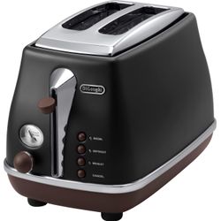 Delonghi Schwarz Lederoptik Toaster "Ctov 2003.Bk" 2 Kurze Schlitze 900 W von Baur - Bild 12