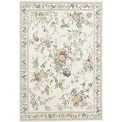 Theko Creme Teppich "Flomi Sagrini" Rechteckig 4 Mm Höhe Flachgewebe Pastell-Farben Blumen Design Mit Bordüre von Baur - Bild 3