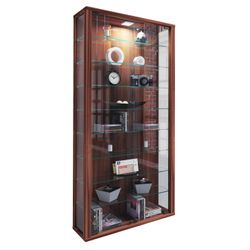 Ebuy24 Braun Vitrosa Maxi Vitrinenschrank Wandhängend Mit 2 Glastüren 8 Glasböden Kern-Nussbaum Dekor. - Image 8