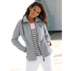 Hellgrau-Meliert Fleecejacke - Bild 4