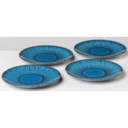 Gipfelstück Blau Speiseteller "Teller Set Eisfall" Scandi-Style Glänzende Reaktivglasur Jedes Stück Ein Unikat von Baur - Image 3