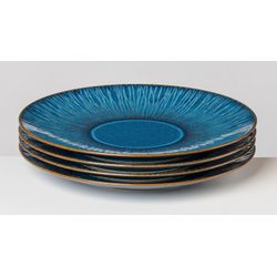 Gipfelstück Blau Dessertteller "Teller Set Eisfall" Scandi-Style Glänzende Reaktivglasur Jedes Stück Ein Unikat von Baur - Image 3