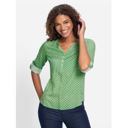 Sheego Damen Apfel-Weiß-Bedruckt Schlupf-Bluse - Bild 4