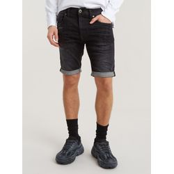 G-Star Raw Herren Grau 5-Pocket-Hose G-Star "3301 Slim Denim Shorts", Gr. 31, Schwarz (Medium Aged ), Obermaterial: 91% Baumwolle, 8% Elastomultiester, 1% Ela... - Bild 5