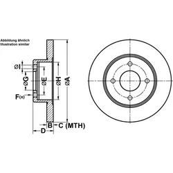 ATE Bremsscheibe 24011003101 voll 278mm 10mm für NISSAN