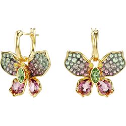 Swarovski Idyllia Drop-Ohrhänger, Verschiedene Schliffe, Pavé, Schmetterling, 18K Goldbeschichtet Mehrfarbig - Bild 6