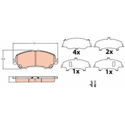 Trw Bremsbelagsatz, Scheibenbremse Gdb3622 Für Nissan