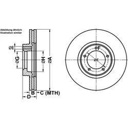 ATE Bremsscheibe 24012401311 belüftet 254mm 24mm für Ford