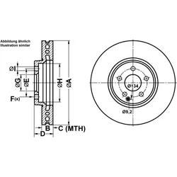 ATE Bremsscheibe 24013201541 belüftet 330mm 32mm für Mercedes
