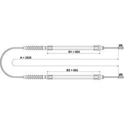 ATE Seilzug, Feststellbremse 24372703402 für Fiat Peugeot