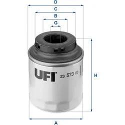 Ufi Ölfilter 2357300 Anschraubfilter 96Mm Gewindemaß3/4-16 Unf Für Vag