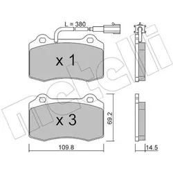 Metelli Bremsbelagsatz, Scheibenbremse 2202518 Für Maserati