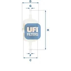 Ufi Kraftstofffilter 3101200 Filtereinsatz 142Mm Für Vag