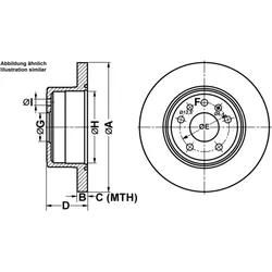 ATE Bremsscheibe 24031002261 voll 286mm 10mm für Vaughall SAAB