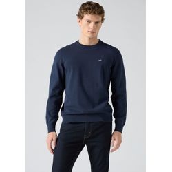Levis Herren Blau Levi's Strickpullover - "Lightweight Housemark Sweater", Rundhals, Baumwoll-Mix, Größe M In - Bild 7