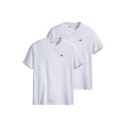 VAN GRAAF Levi's Herren Weiß T-Shirt 2Er Pack Baumwolle Mittel - Bild 4
