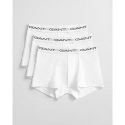 Gant Herren Weiß Trunk "3-Pack", Gr. Xl, 3 Stk., Webqualität, Obermaterial: 95% Baumwolle, 5% Elasthan, Unifarben, Körpernah, Unterhosen, Regular... - Bild 7