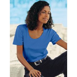 Sheego Damen Blau Rundhalsshirt - Bild 4
