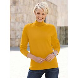 Damen Rollkragenshirt mit langen Ärmeln ocker, Größe 52 - Bild 3