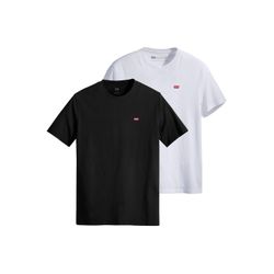 Levis Herren Weiß Levi's T-Shirt 2Er Pack - "Original Housemark Tee", Rundhals, Baumwolle, Größe M In - Bild 4