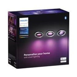 Philips Hue White & Color Ambiance Centura Einbauspot 3Er-Pack, Led-Leuchte Silber, Rund