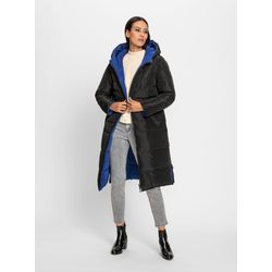 Schwarz-Royalblau Steppmantel - Bild 3
