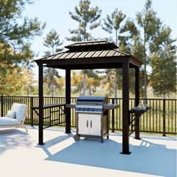 Sojag Pavillon Messina Bbq 6X8, Anthrazit, 179 X 292 X 262 Cm (L X B X H), Aluminium 772830160680 - Image 5