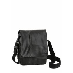 Camel Active Damen Schwarz Umhängetasche "Laos", Gr. B/H/T: 21Cm X 27Cm X 7Cm, Polyurethan, Polyurethan (Pu), Retro, Beschichtet, Kontrastfarbene... - Bild 7