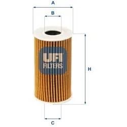 Ufi Ölfilter 2522300 Filtereinsatz 100Mm Für Jaguar Land Rover