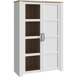 Vitrine mit Glastür Lärche weiß - Eiche - Breite 106 cm - BOHOL - Image 4