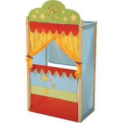 roba Kasperletheater, Puppentheater mit Uhr, Stand-Kaspertheater aus Massivholz - Image 4