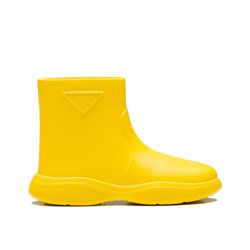 Prada Gelb Gummistiefel Mit -Logo