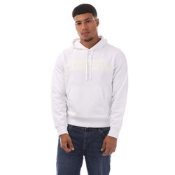 Diesel Weiß - Kapuzenpullover Mit Einfarbigem Logo In Leuchtendem