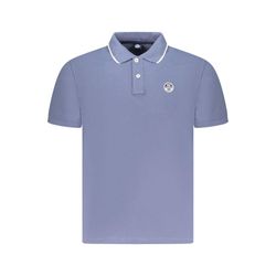 North Sails Hellblau Klassisches Poloshirt Mit Kurzen Ärmeln