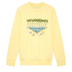 Casablanca Gelb Besticktes Sweatshirt, Enoshima Beach Es Sweatshirt
