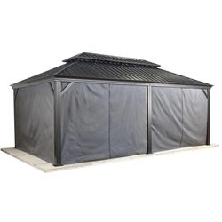 Sojag Dunkelgrau Pavillonseitenteil "Passend Zu Messina 12 X 20" Vorhang-Set Aus Polyester von Baur - Image 5