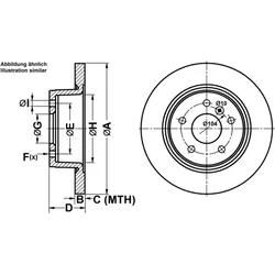 ATE Bremsscheibe 24011301971 voll 304mm 13mm für LAND ROVER