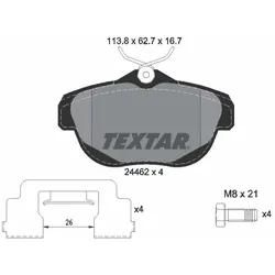Textar Bremsbelagsatz, Scheibenbremse 2446201 Für Citroën (Df-Psa)