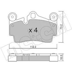 Metelli Bremsbelagsatz, Scheibenbremse 2206550 Für Porsche Audi Vw Seat