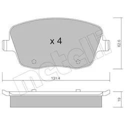 Metelli Bremsbelagsatz, Scheibenbremse 2205470 Für Vw
