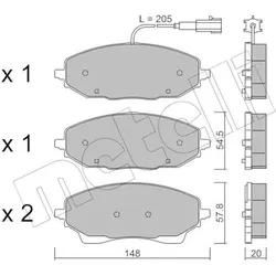 Metelli Bremsbelagsatz, Scheibenbremse 2213780 Für Fiat