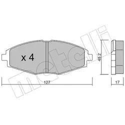 Metelli Bremsbelagsatz, Scheibenbremse 2202930 Für Daewoo Chevrolet Chery
