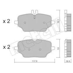 Metelli Bremsbelagsatz, Scheibenbremse 2212730 Für Mercedes