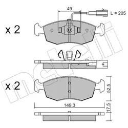 Metelli Bremsbelagsatz, Scheibenbremse 2202744 Für Fiat